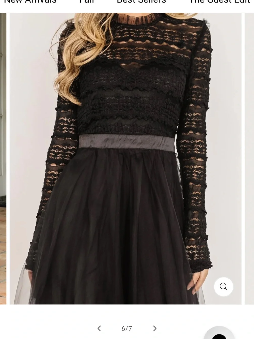 Baltic Born Black Tulle Midi Skirt